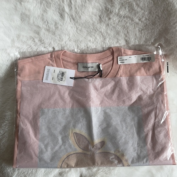 NWT Coach big apple t-shirt in pink - Picture 2 of 4